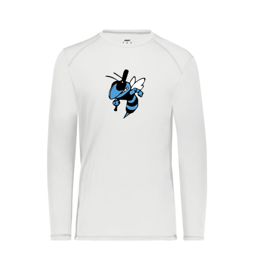 [6845.005.S-LOGO1] Men's SoftTouch Long Sleeve (Adult S, White, Logo 1)