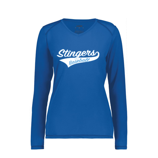 [6847.060.XS-LOGO2] Women's SoftTouch Long Sleeve (Female Adult XS, Royal, Logo 2)