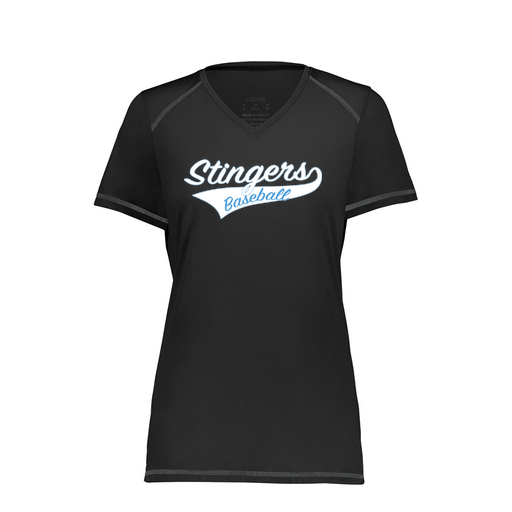 [6844.080.XS-LOGO2] Women's SoftTouch Short Sleeve (Female Adult XS, Black, Logo 2)