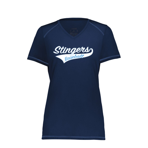 [6844.065.XS-LOGO2] Women's SoftTouch Short Sleeve (Female Adult XS, Navy, Logo 2)