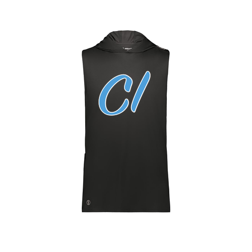 [222590.080.XS-LOGO3] Men's CoolDry Sleeveless Hoodie (Adult XS, Black, Logo 3)