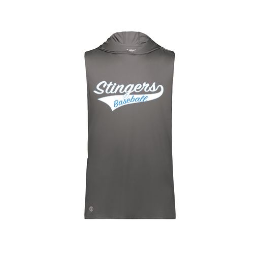 [222590.98D.XS-LOGO2] Men's CoolDry Sleeveless Hoodie (Adult XS, Gray, Logo 2)