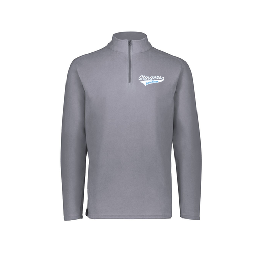 [6863.059.XS-LOGO2] Men's MicroFleece 1/4 Zip Pullover (Adult XS, Gray, Logo 2)